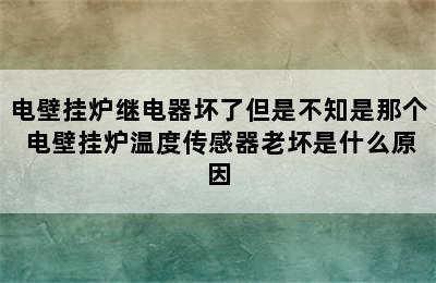 电壁挂炉继电器坏了但是不知是那个 电壁挂炉温度传感器老坏是什么原因